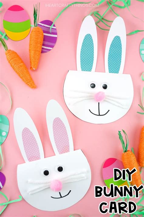 How To Make A Simple Easter Bunny Card Easter Kids Bunny Crafts