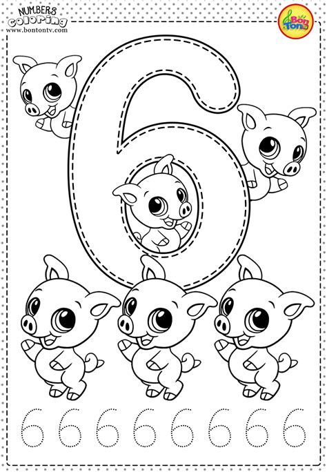 Each number has alongside a group of ladybirds to help associate the visual number with the written symbol. Number 6 Preschool Printables Free Worksheets and Coloring Pages for Kids Learning numbers ...