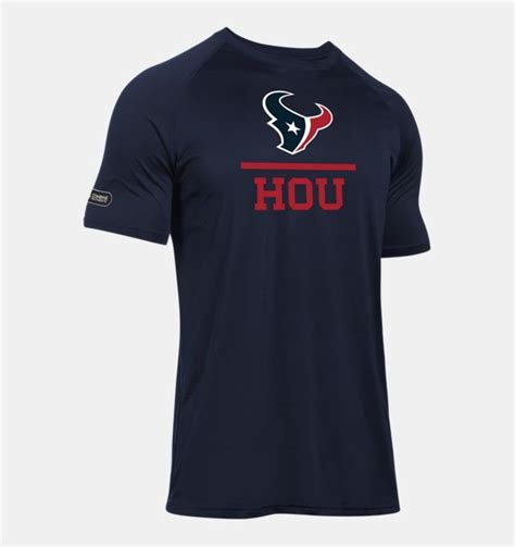 Mens Nfl Combine Authentic Logo Lockup T Shirt Houston Texans