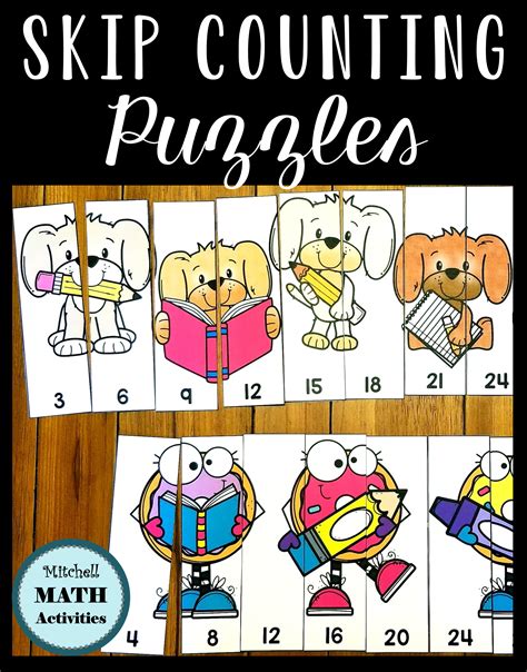 Free Skip Counting Puzzles For Early Practice Of Multiplication Skills Count By 3s And Count
