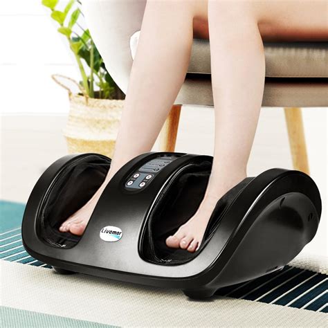 livemor foot massager ankle and calf shiatsu kneading rolling massagers machine bk bunnings