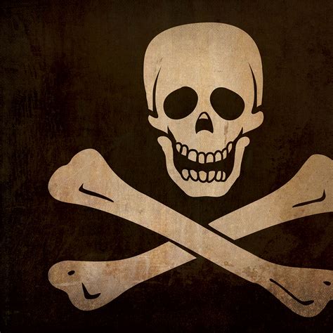 Jolly Roger Flag Art By City Prints The Map Shop