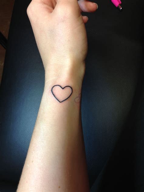 The bony side—the tips of the radius and ulna and everything in between.; Small heart on side of wrist | Tattoos, Cute tattoos ...