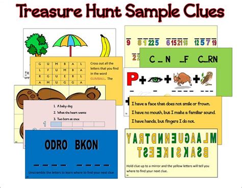Other resources found at little owls resources include: Ultimate Treasure Hunt Clues ~ PRINTABLE!