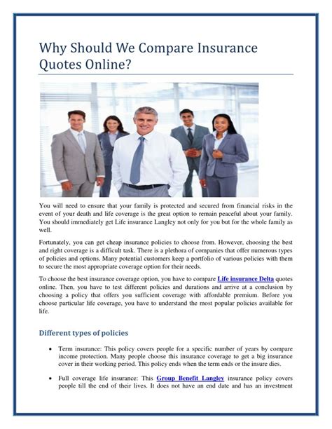 PPT - Why Should We Compare Insurance Quotes Online PowerPoint