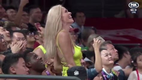 Braless Basketball Fan Leaves Pundit Lost For Words After Camera