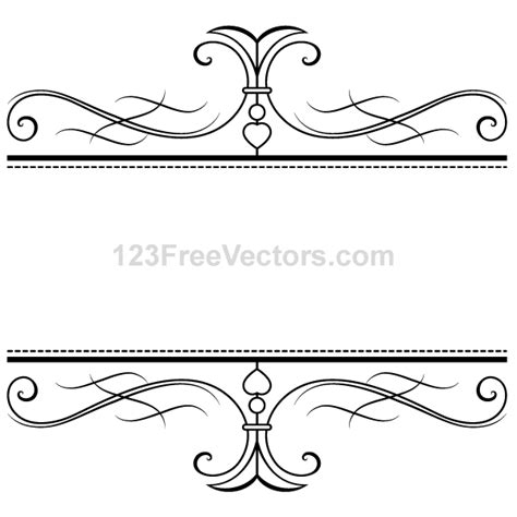 Calligraphic Swirly Scroll Frame And Border Vector