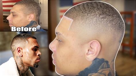 how to do a flawless fade step by step chris brown haircut tutorial youtube