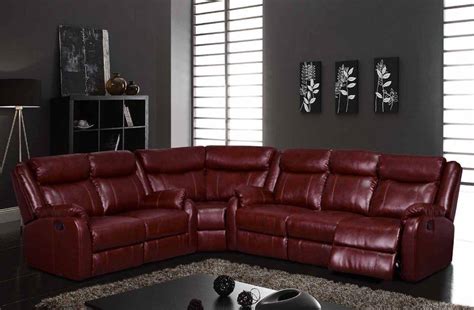Traditional Brown Or Burgundy Sectional With Reclining Function Fort
