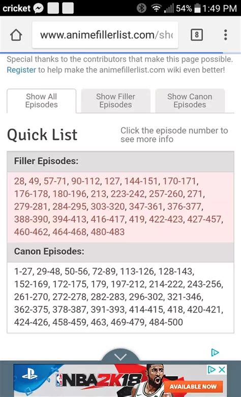 It is unlike the first season. What episodes of Naruto Shippuden are filler episodes? - Quora