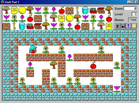Pc Early 2000s Weird Grey Maze Game With A Red Dude In A Blue Hat And