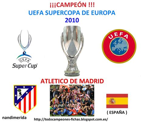 Resultados de supercopa europa, resultados en directo, la clasificación de la liga, e información sobre todos los equipos de supercopa europa: TODOCAMPEONES ( TODOFUTBOL ): ( TODO FUTBOL ) CAMPEONES ...