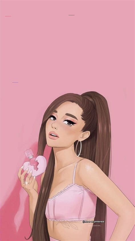 Wallpaper Aesthetic Cute Ariana Grande Cartoon Wallpaper Ariana