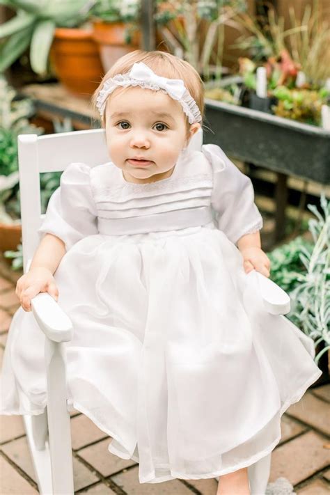 Girls Baptism Gown Classic White Baptism Gown Baby Girl And Etsy