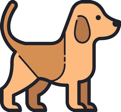 There Is A Side View Of A Dog Shape With A Short Tail Dog Clipart