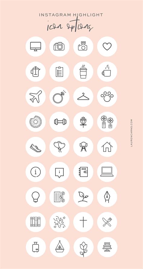 Instagram Highlight Cover Icons Pack | Instagram icons, Instagram