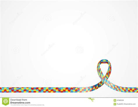 Select from premium autism background of the highest quality. Autism Awareness Ribbon Background Stock Vector ...