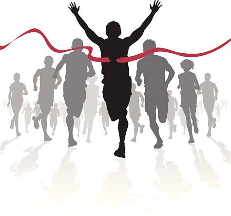 Running Race Clip Art Vector Images And Illustrations Istock