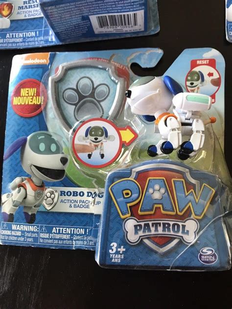 Nickelodeon Paw Patrol Pack Action Pup Dog Robo Badge Robodog 1957546387