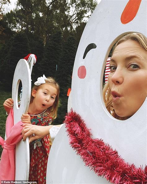 Kate Hudson Poses For A Comical Snowman Photo With Daughter Rani And