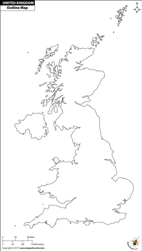 A political map of united kingdom showing major cities, roads, water bodies for england, scotland, wales and northern ireland. UK Outline Map for print | Maps Of World in 2019 | England ...
