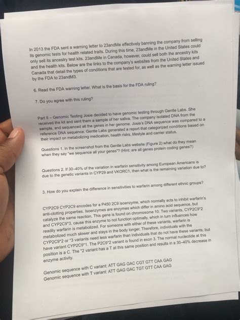 In the body of the letter, useful phrases appear in bold typeface In 2013 The FDA Sent A Warning Letter To 23andMe E ...