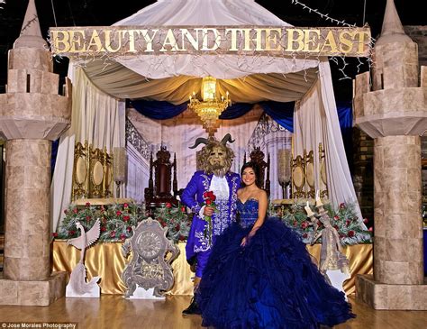 Teen Has Fairy Tale Beauty And The Beast Quinceañera Daily Mail Online