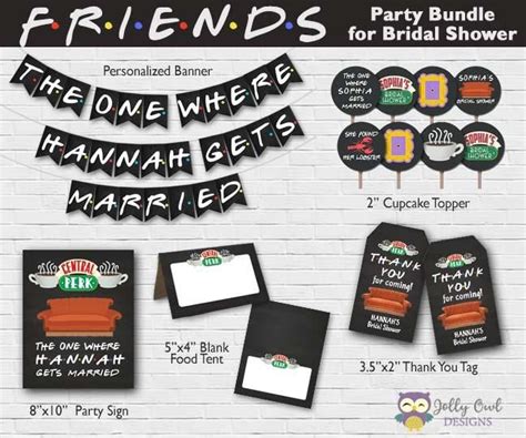 Maybe you would like to learn more about one of these? FRIENDS TV Party Bundle For Bridal Shower - Personalized ...
