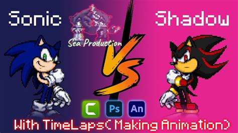 Sonic Vs Shadow Sprite Animation Youtube