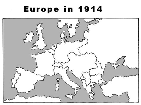 World War 1 Map Of Europe Blank