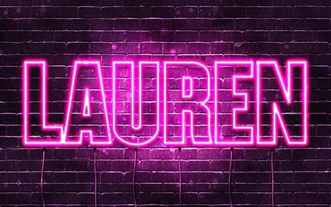 download wallpapers lauren 4k wallpapers with names female names lauren name purple neon