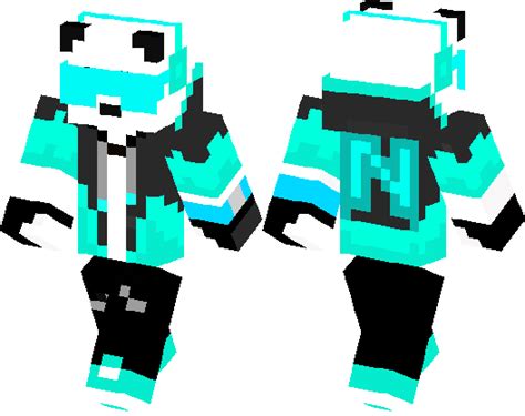 Neon Gamer Panda Minecraft Skin Minecraft Hub