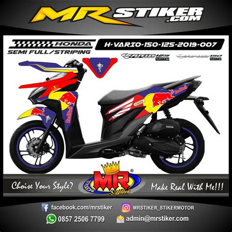Buat panjang usaha, bukan cuma sekali. Stiker motor decal Vario 150 RedBull - stiker motor ...