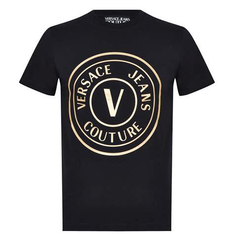 Versace Jeans Couture Large Stamp T Shirt Men Regular Fit T Shirts Flannels Fashion Ireland