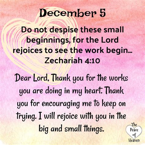 December 5 – The Peace of Heaven