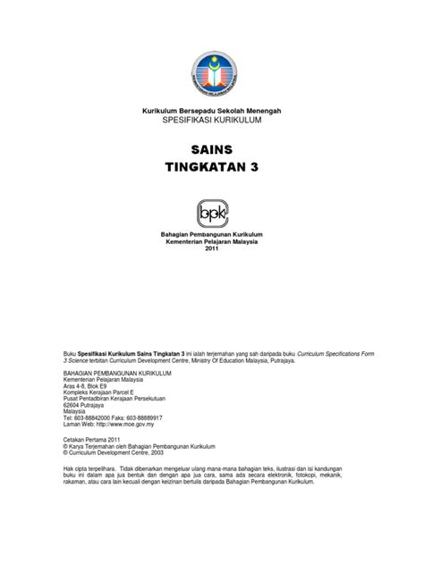 Dskp sains tingkatan 3 flip ebook pages 1 50 anyflip anyflip. Sains Tingkatan 3