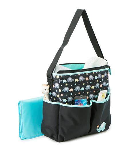 How about instead you incorporate a baby bathtub stand into your home. Baby Boom Diaper Bag & Changing Pad - Elephant ...