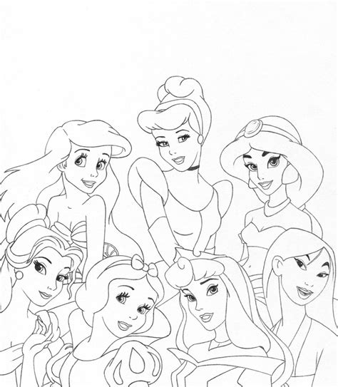 Disney Princess Drawing Coloring Pages