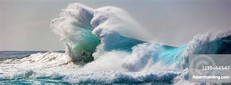 Ocean Waves Crashing Into The Stock Photo