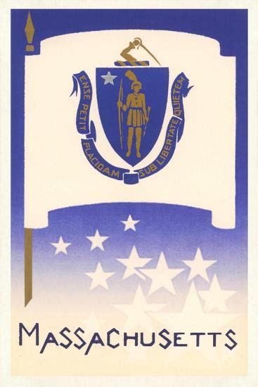 Flag Of Massachusetts Print