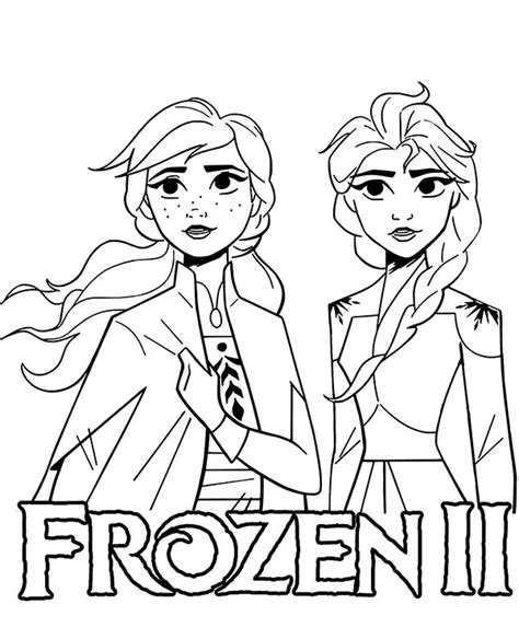 Maybe you would like to learn more about one of these? Frozen II coloring page Elsa and Anna - Topcoloringpages.net