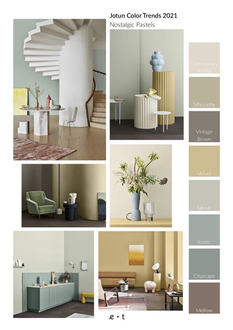 Eclectic Trends 4 Color Trends 2021 Jotun Mood Boards Nostalgic