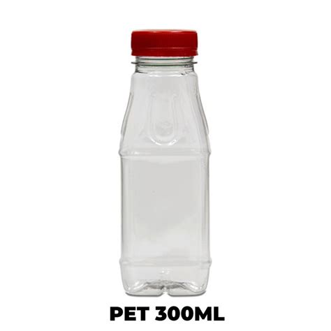 GARRAFA PET 300 ML QUADRADA TAMPA C ROSCA LARANJA USICOMP 100