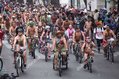 Hundreds Cyclists Participate World Naked Bike Editorial Stock Photo