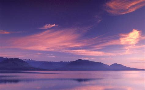 Originalwide Pink Sky Mountains And Sea Wallpapers Desktop Background