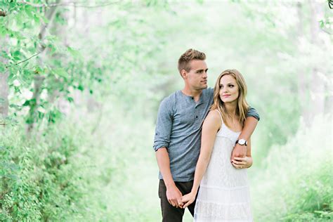 Summer Outdoor Whimsical Engagement Session In Forest Engaged Couples
