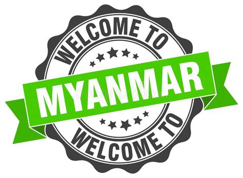Welcome To Myanmar Poster Stock Vector Illustration Of Card 159352120
