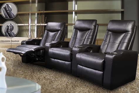 Coaster Pavillion Contemporary Leather Theater Seating Rifes Home
