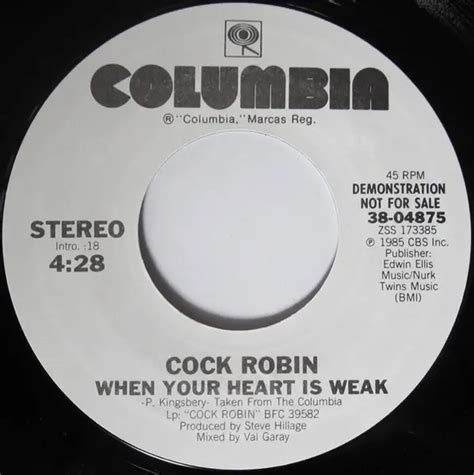 Album When Your Heart Is Weak De Cock Robin Sur Cdandlp