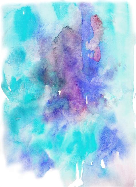 Abstract Blue Purple Watercolor Blob Stock Illustrations 3262